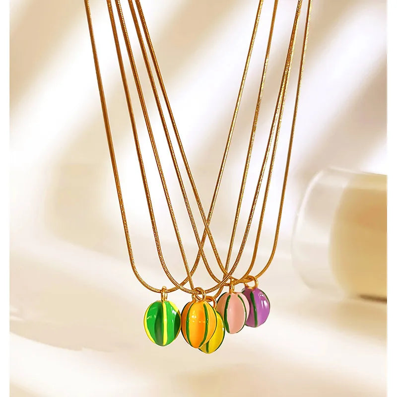 18K Gold Plated Geometric Pendant Necklace