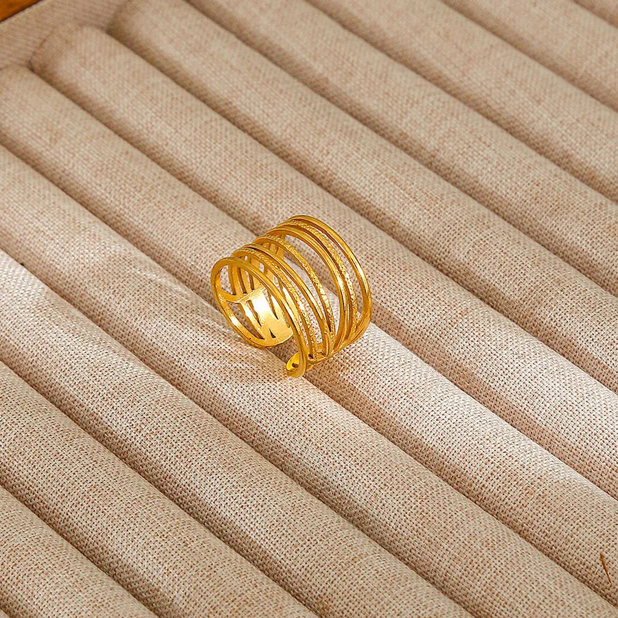 Heart Pattern Stainless Steel Ring 7