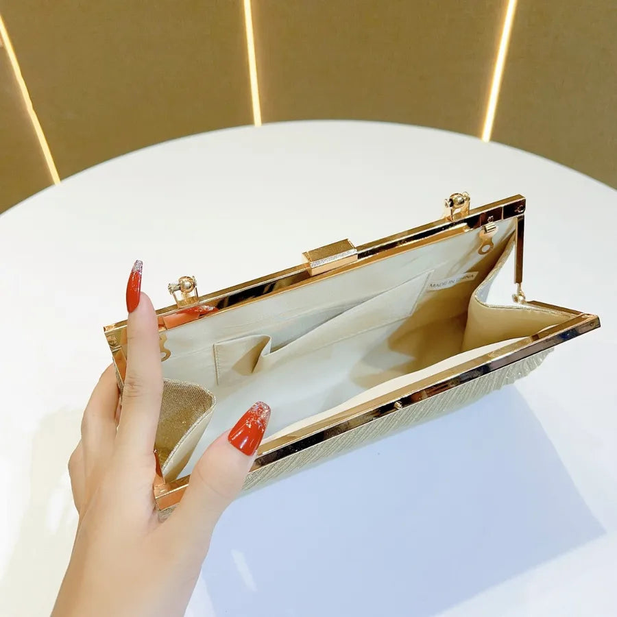 Shiny Ruched PU Crossbody Handbag for Women