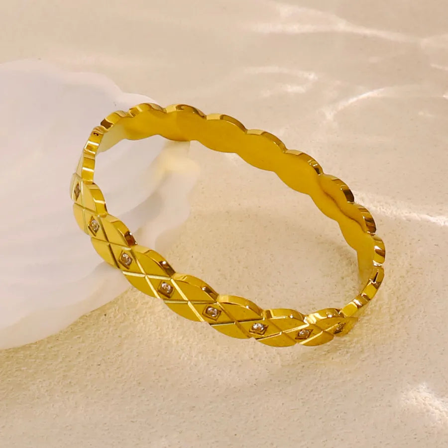 18K Gold Plated Star & Snake Stainless Steel Bracelet Average Size Gold Style 39