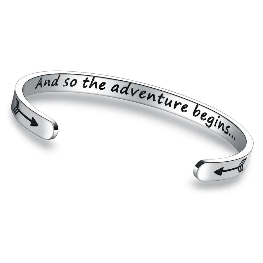 Retro Heart Stainless Steel Bangle 34--Graduation Gifts - and So the Adv