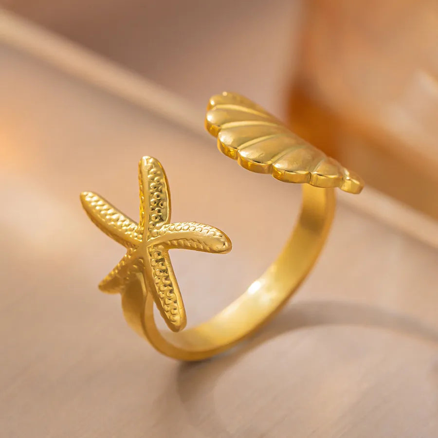 Adjustable Titanium Steel Fashion Ring K81 Gold Ring Adjustable