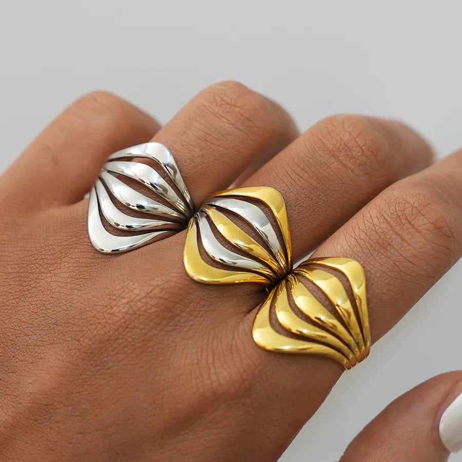 18K Gold Plated Geometric Open Ring