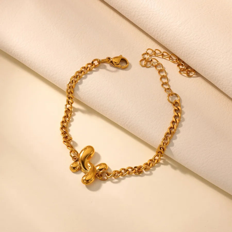 Adjustable 18K Gold Bubble Pendant Bracelet