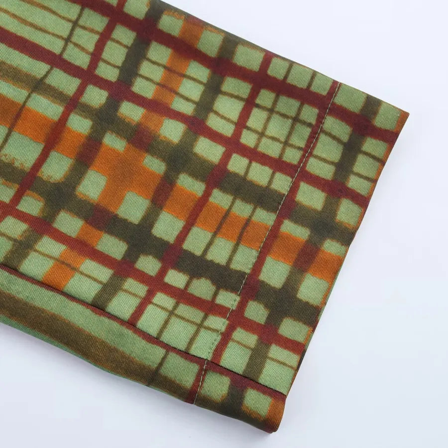 Women's Green Plaid Blazer Jacket