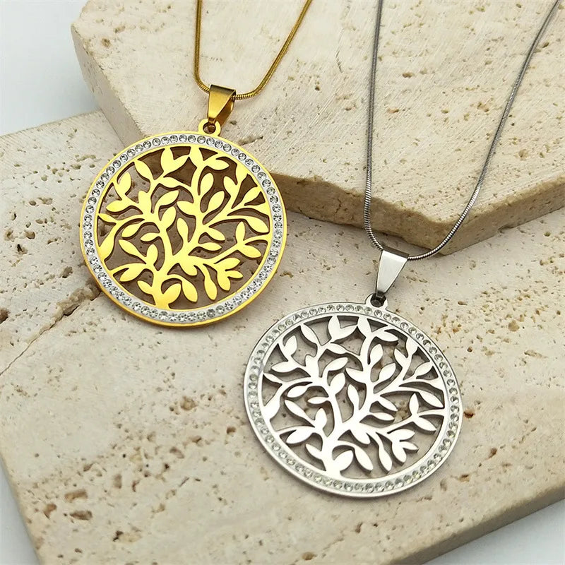 Viking Tree of Life Titanium Steel Necklace