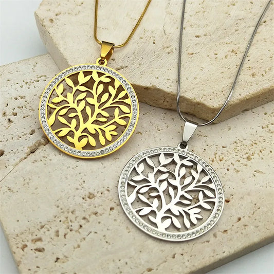 Viking Tree of Life Titanium Steel Necklace