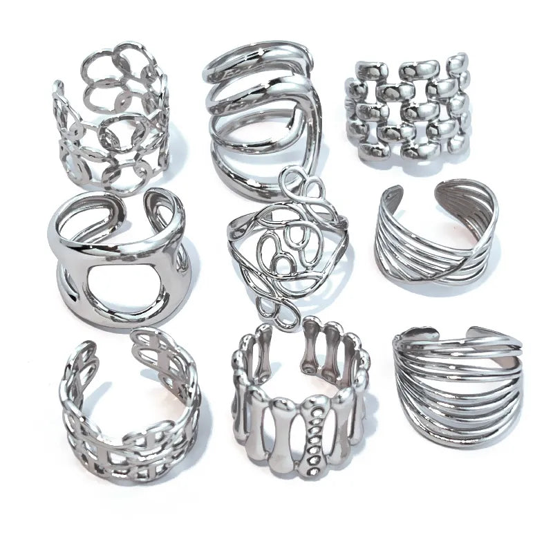 Gold Plated Stainless Steel Wave Animal Ring