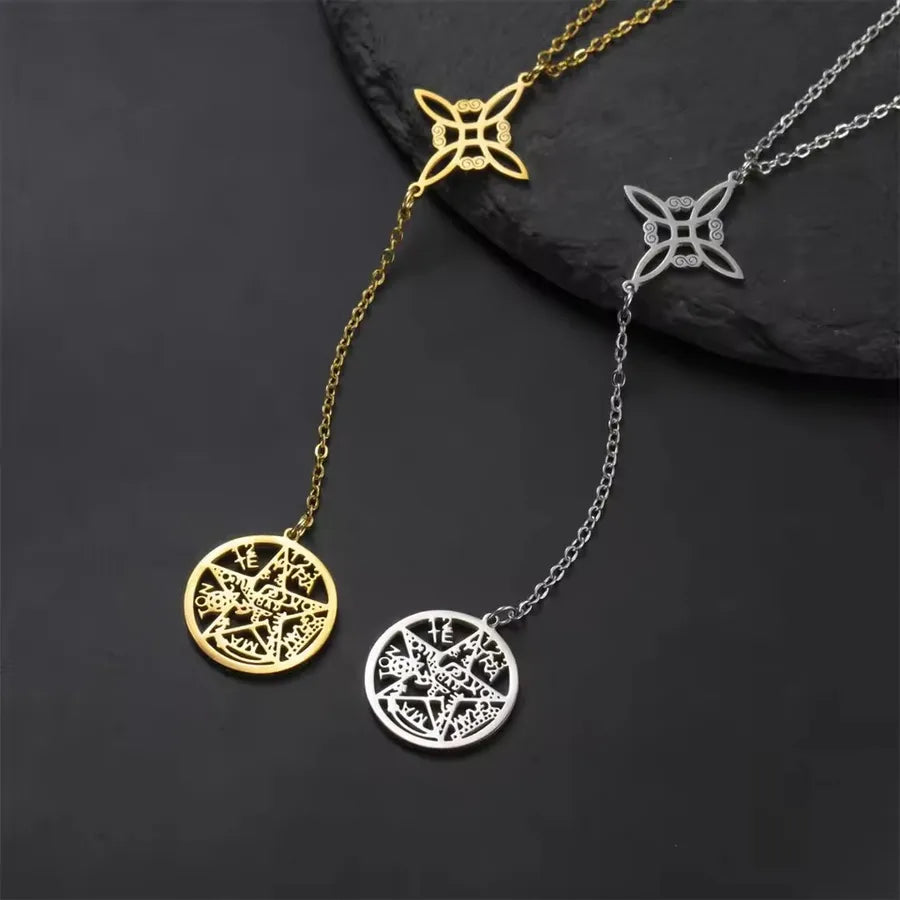 Stainless Steel Pentagram Pendant Necklace