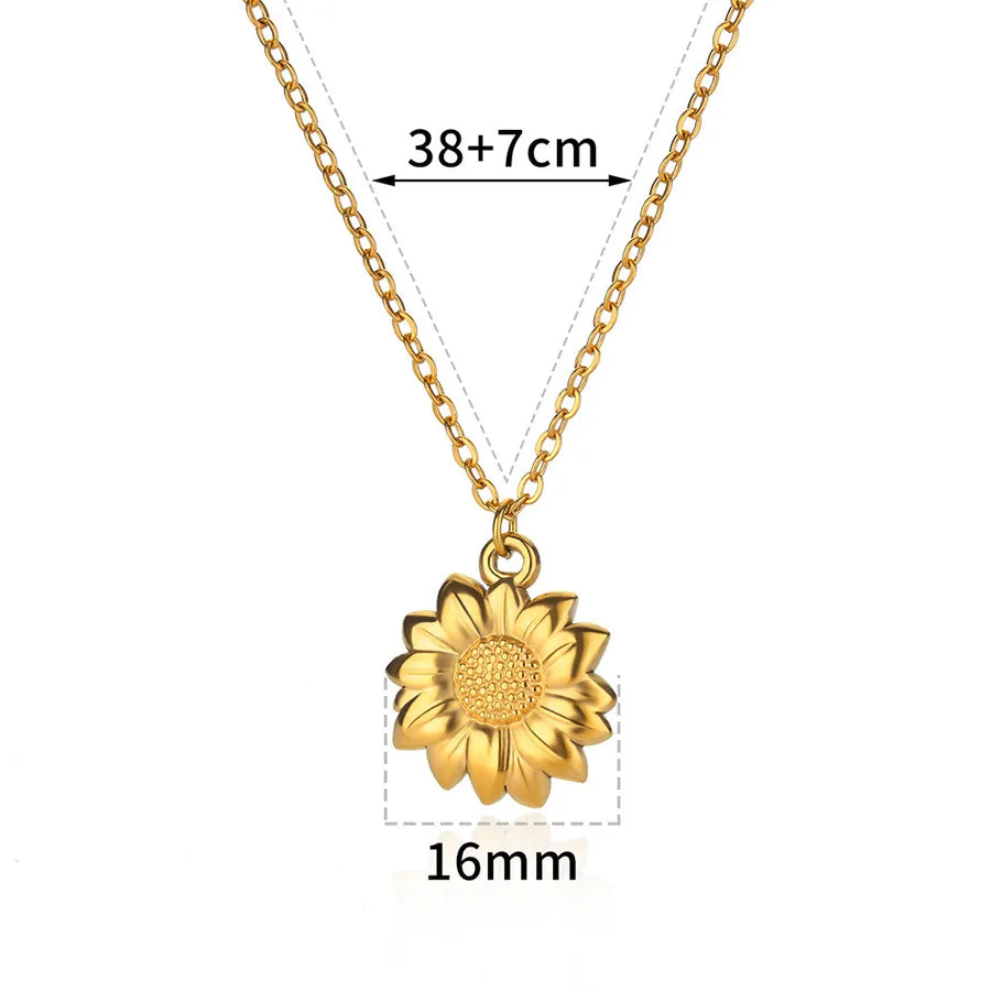 18K Gold Plated Geometric Pendant Necklace 4