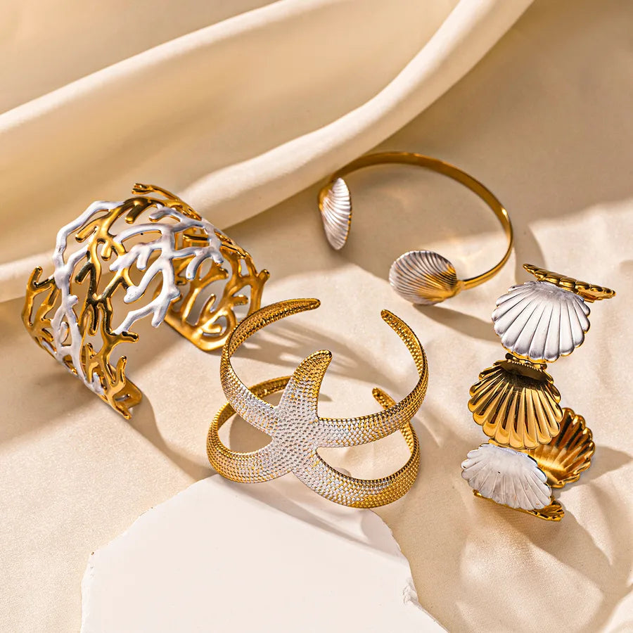 Gold Plated Geometric Stainless Steel Bracelet