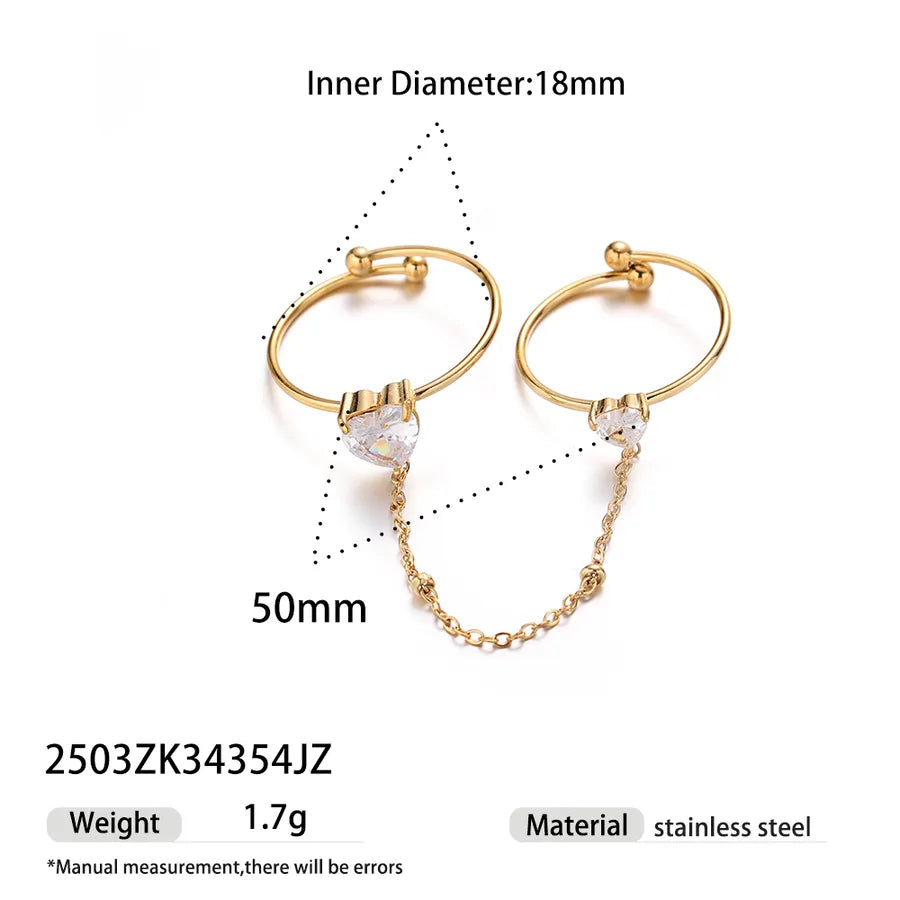 18K Gold Butterfly Ring with Zircon Gemstones 2503ZK34354JZ