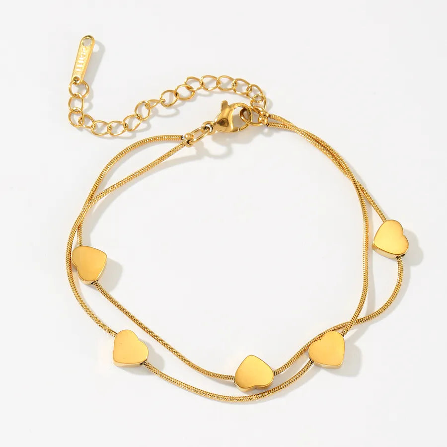 18K Gold Heart Scenery Pendant Necklace Gold gd