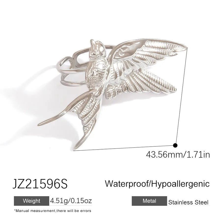 18K Gold Plated Bird Ring for Women