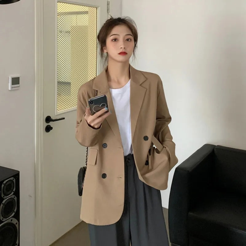 Women's Casual Loose Fit Blazer Jacket