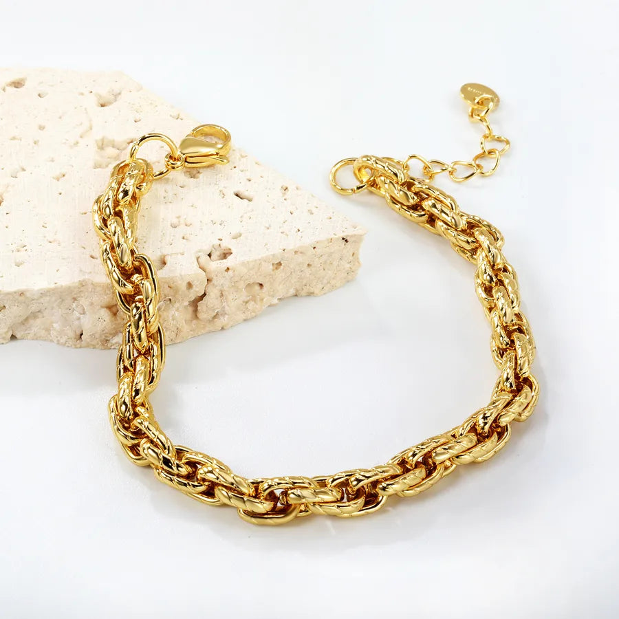 Geometric Stainless Steel Bracelet for Women