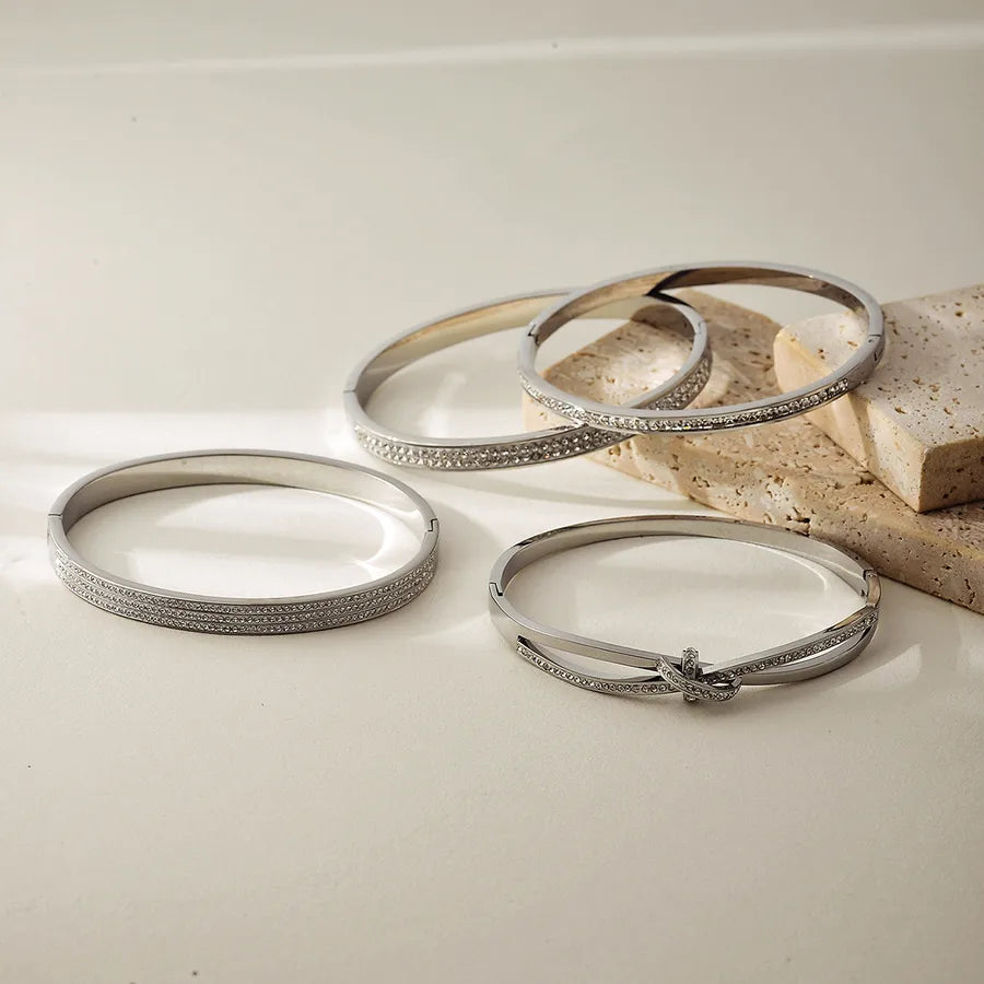 18K Gold PVD Geometric Stainless Steel Bangle