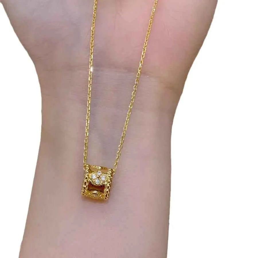 Gold Tornado Pendant Necklace