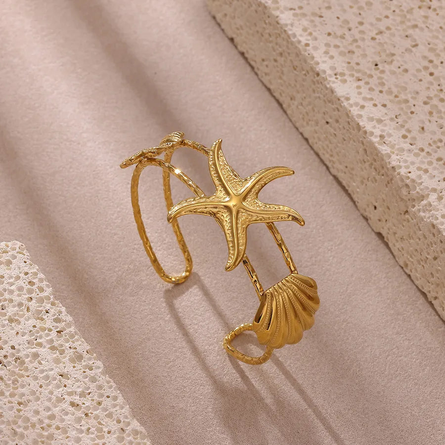 Ocean-Inspired Double Layer Heart & Star Bracelet