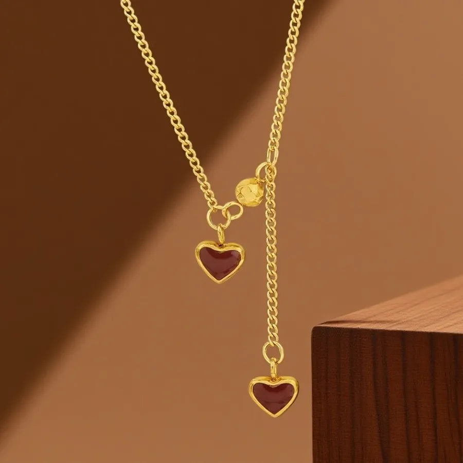 Titanium Steel Heart Pendant Necklace