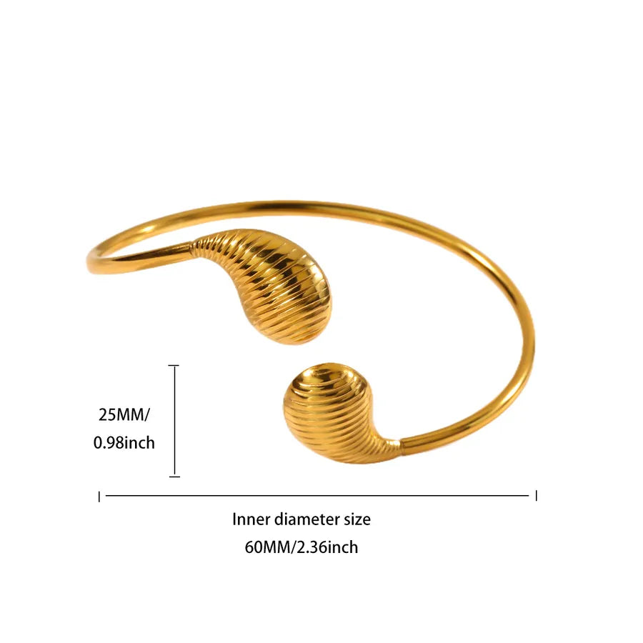 Sunflower Open Bangle in Stainless Steel G9282039