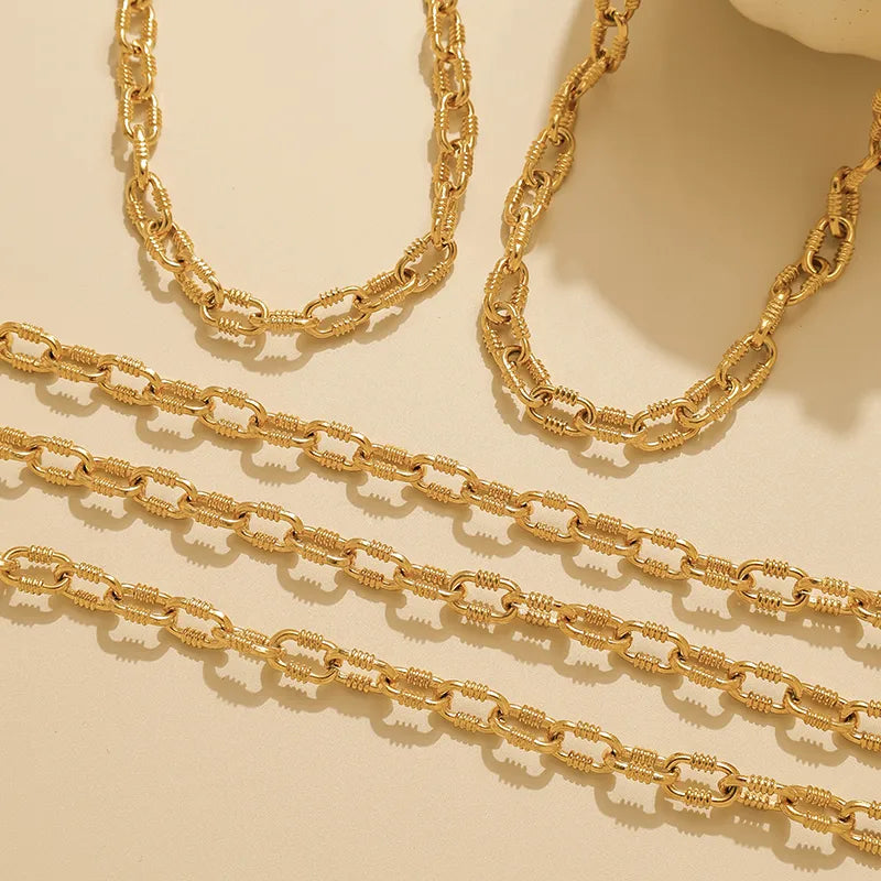 Gold Stainless Steel Chain Necklace