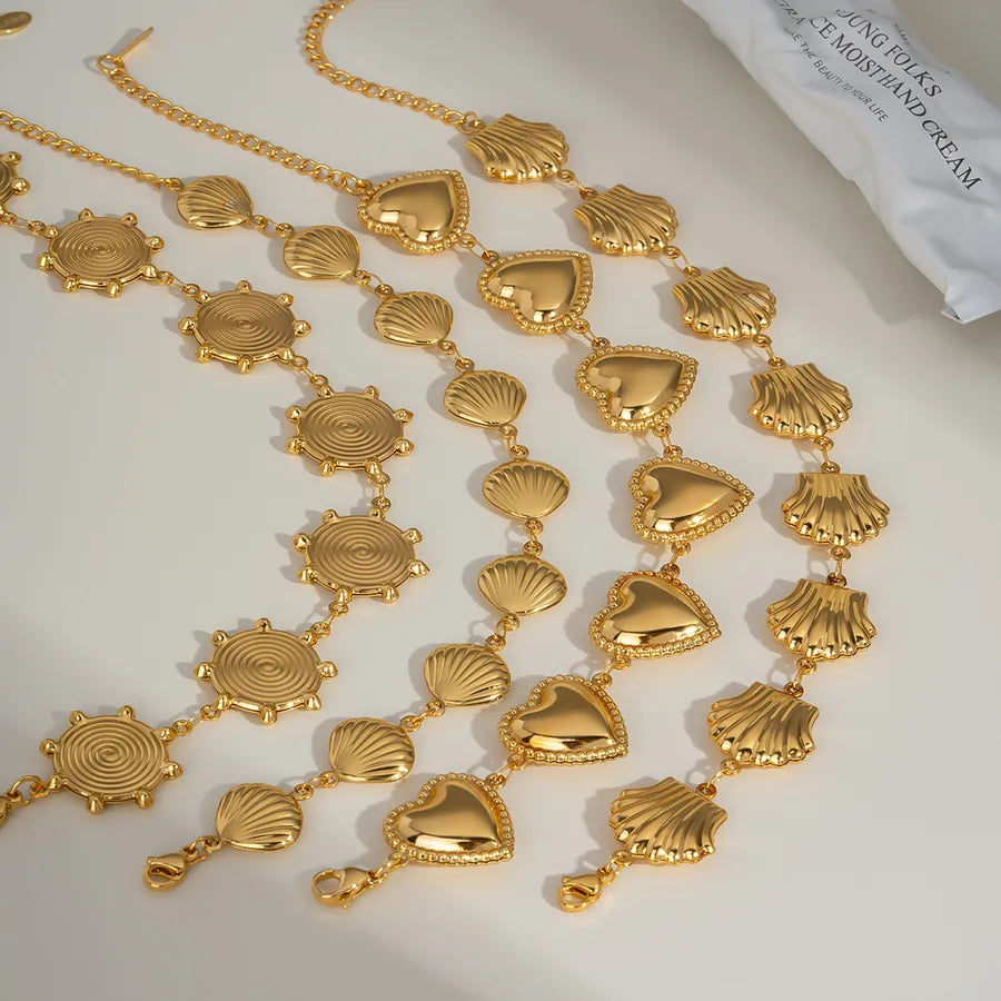 Gold Plated Sunflower Stainless Steel Bracelet