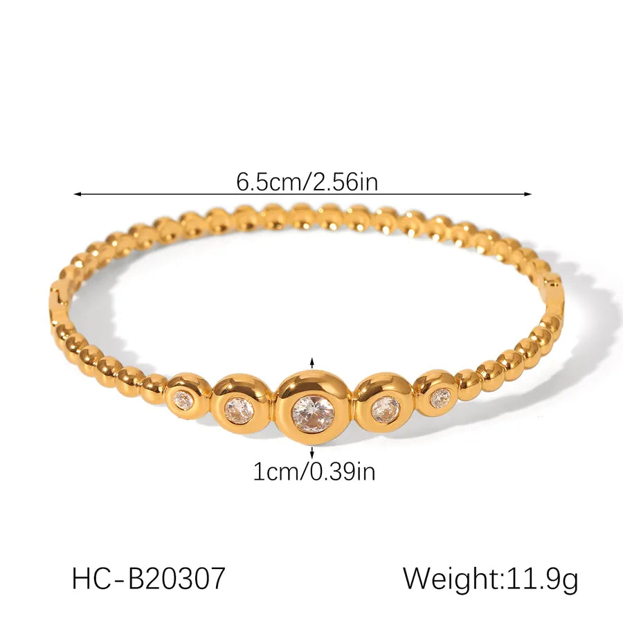 18K Gold PVD Stainless Steel Luxury Bangle HC-B20307