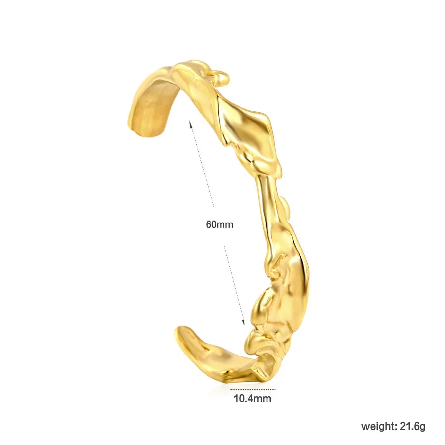 18K Gold Open Hand Bangle Bracelet for Women BR927201G