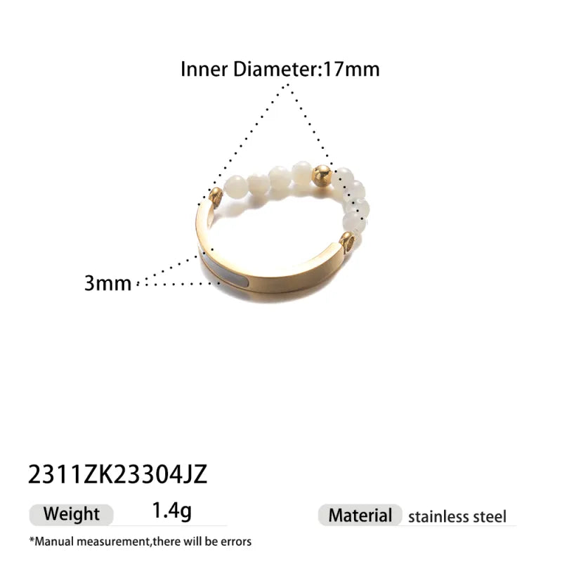 Elegant Irregular Shell Ring for Women 2311ZK23304JZ