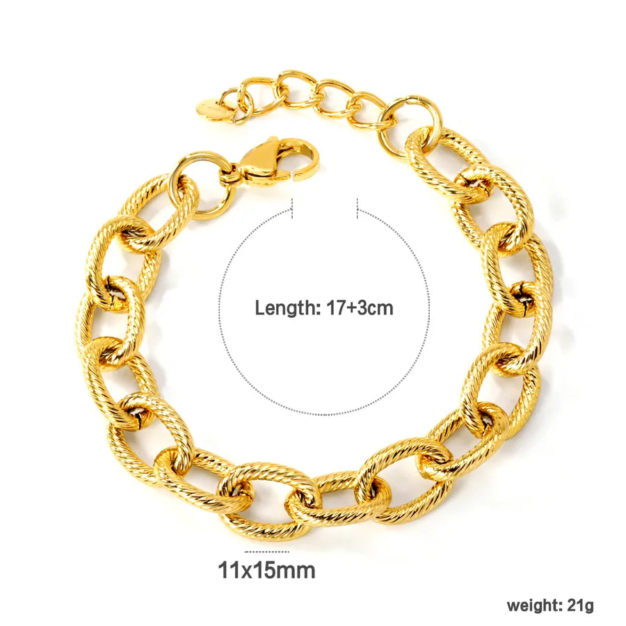 Geometric Stainless Steel Bracelet for Women BR279001G