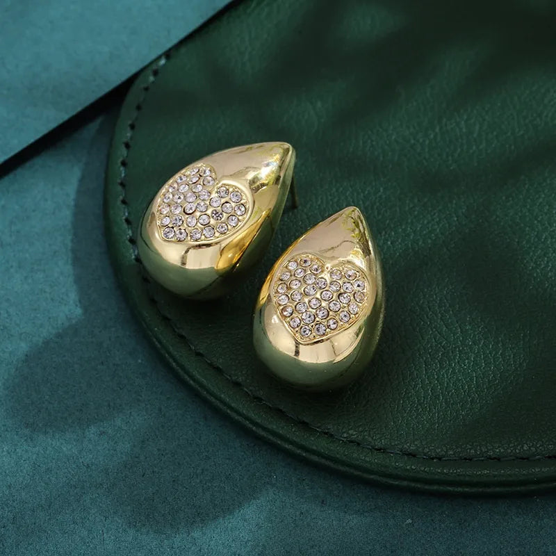 Bold Titanium Steel Large Hoop Earrings ES024