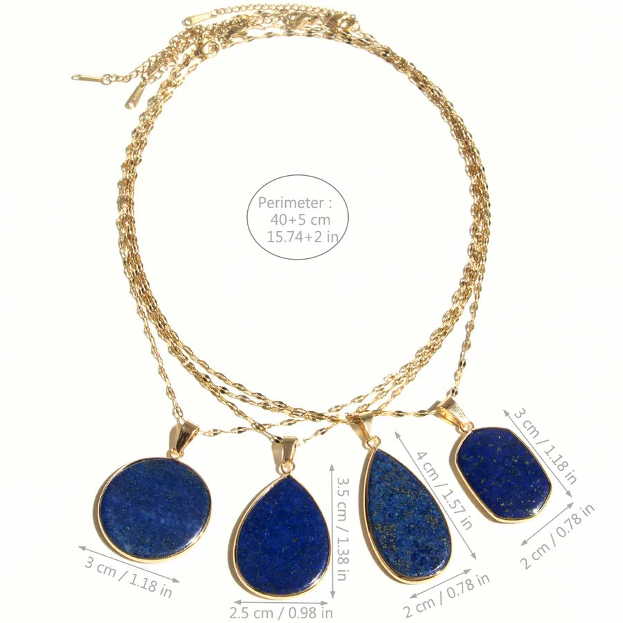 Lapis Lazuli Pendant Necklace – Handmade & Elegant