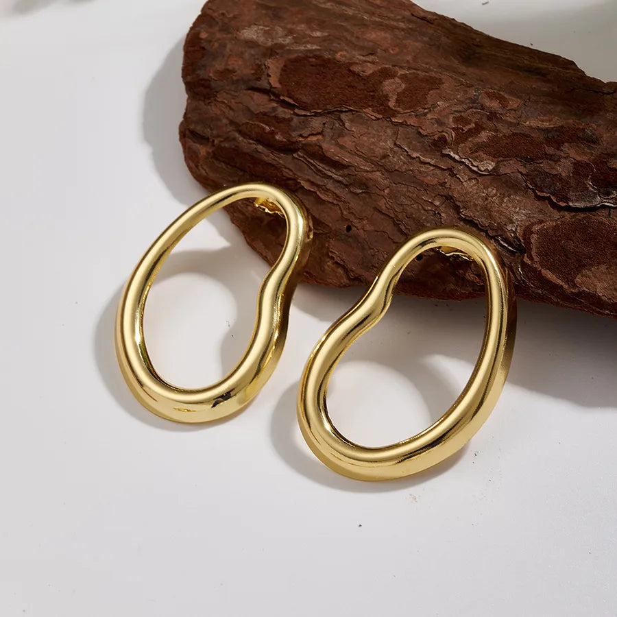 18K Gold PVD Geometric Stainless Steel Earrings