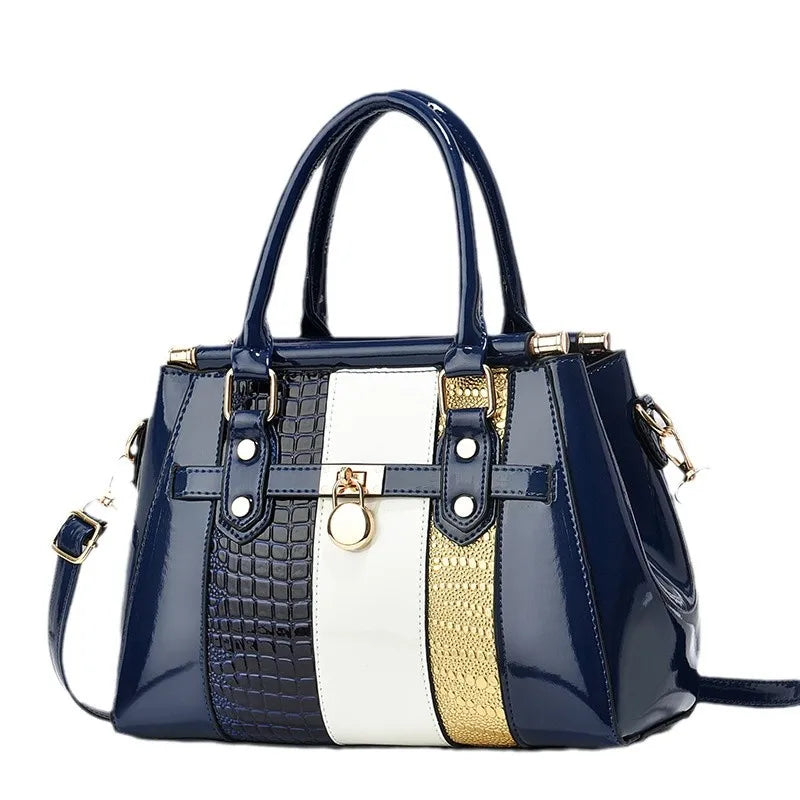 Women's Multicolor PU Leather Square Handbag