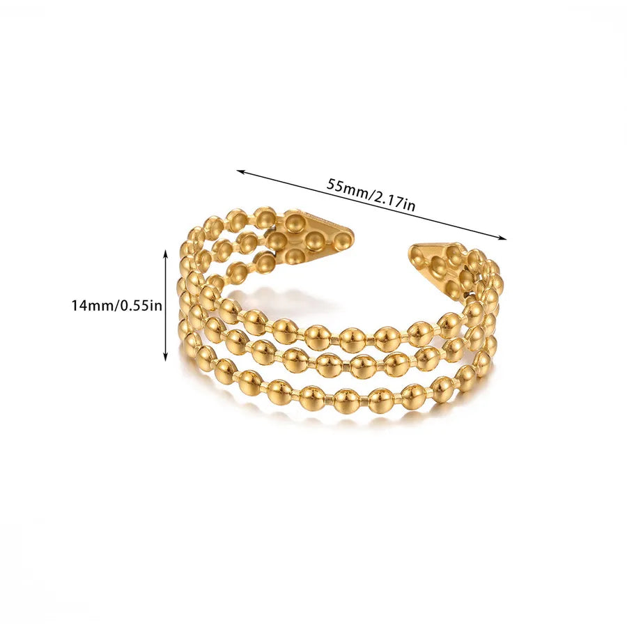 Women's Stainless Steel Open Bangle Bracelet B1965G