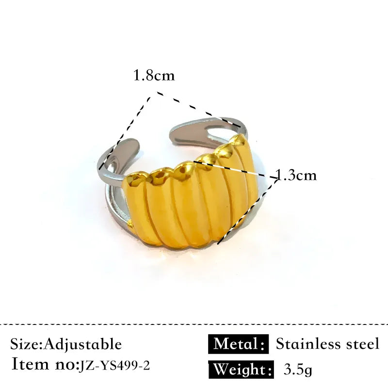 Unisex Geometric Titanium Steel Ring