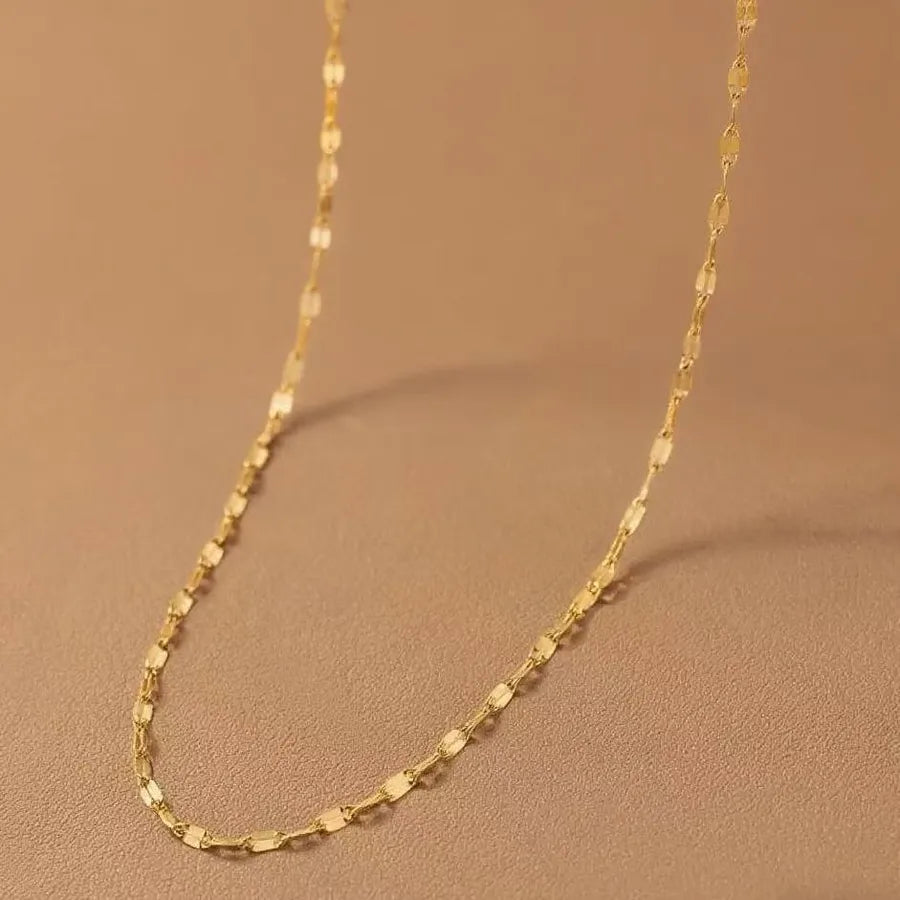 Women's Titanium Steel Box Chain Pendant Necklace