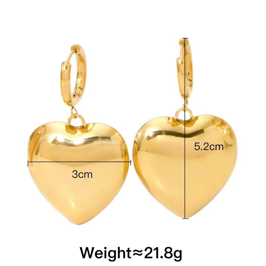 Heart-Shaped Pearl Pendant Earrings for Women