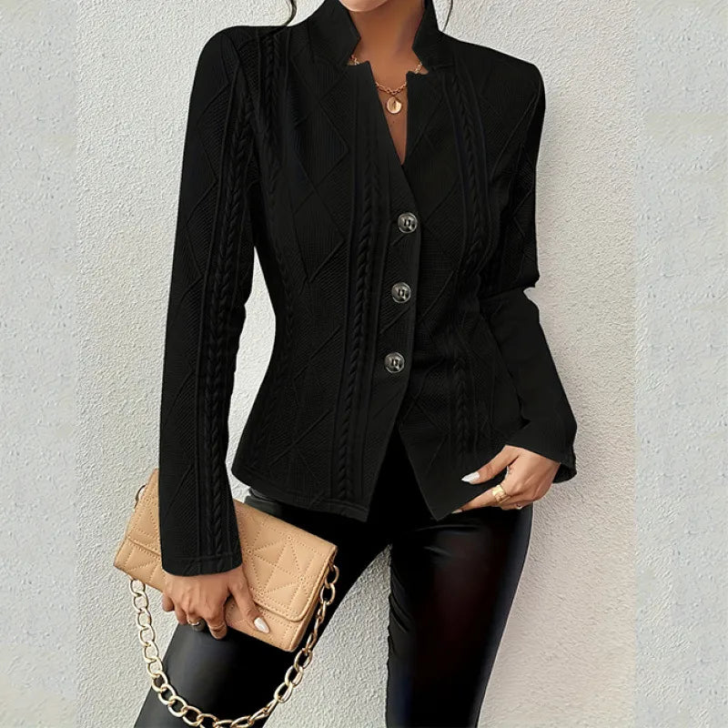 Women's Floral Slim Fit Blazer - Elegant Office Style