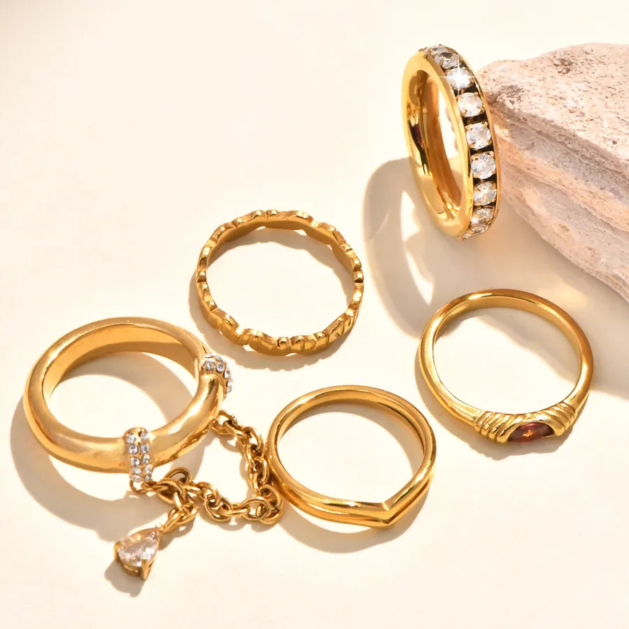 Gold Plated Irregular Heart Wave Ring