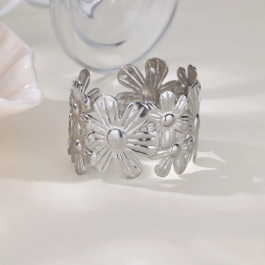 Blue Zircon Starfish Gold Plated Women's Bracelet