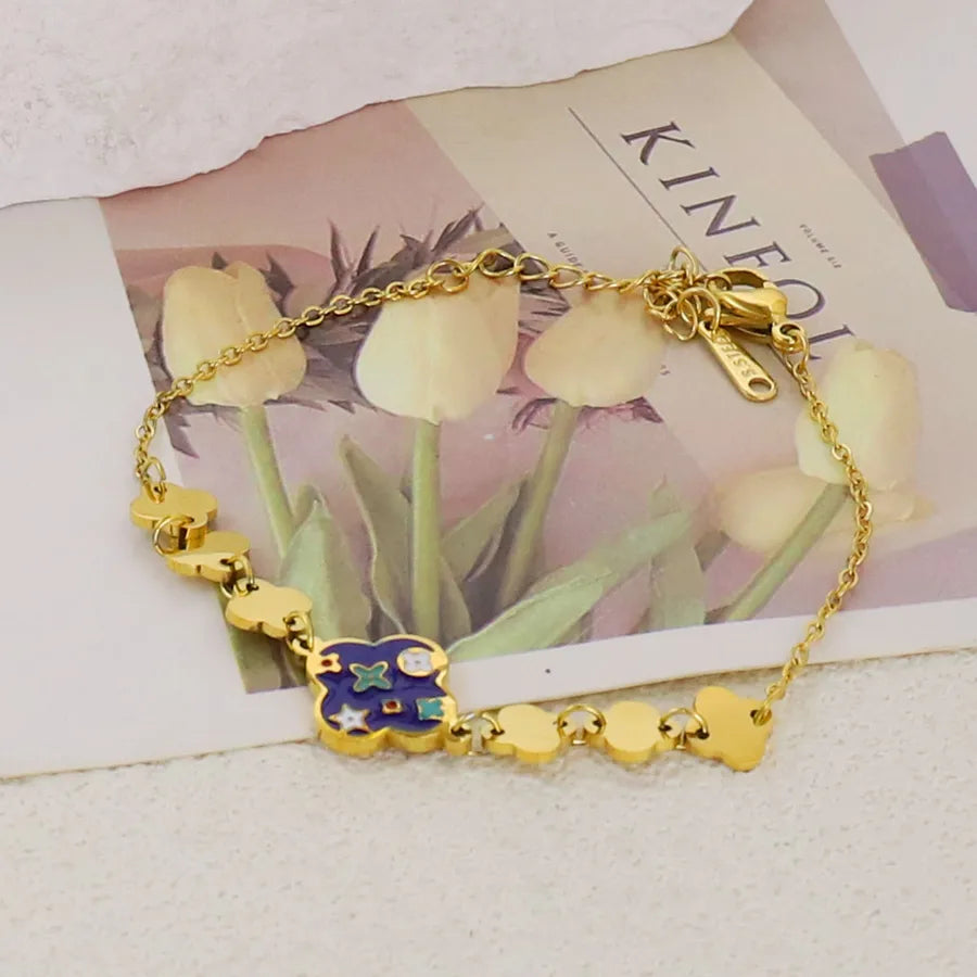 Gold Plated Stainless Steel Asymmetric Bracelet Average Size Gold 359