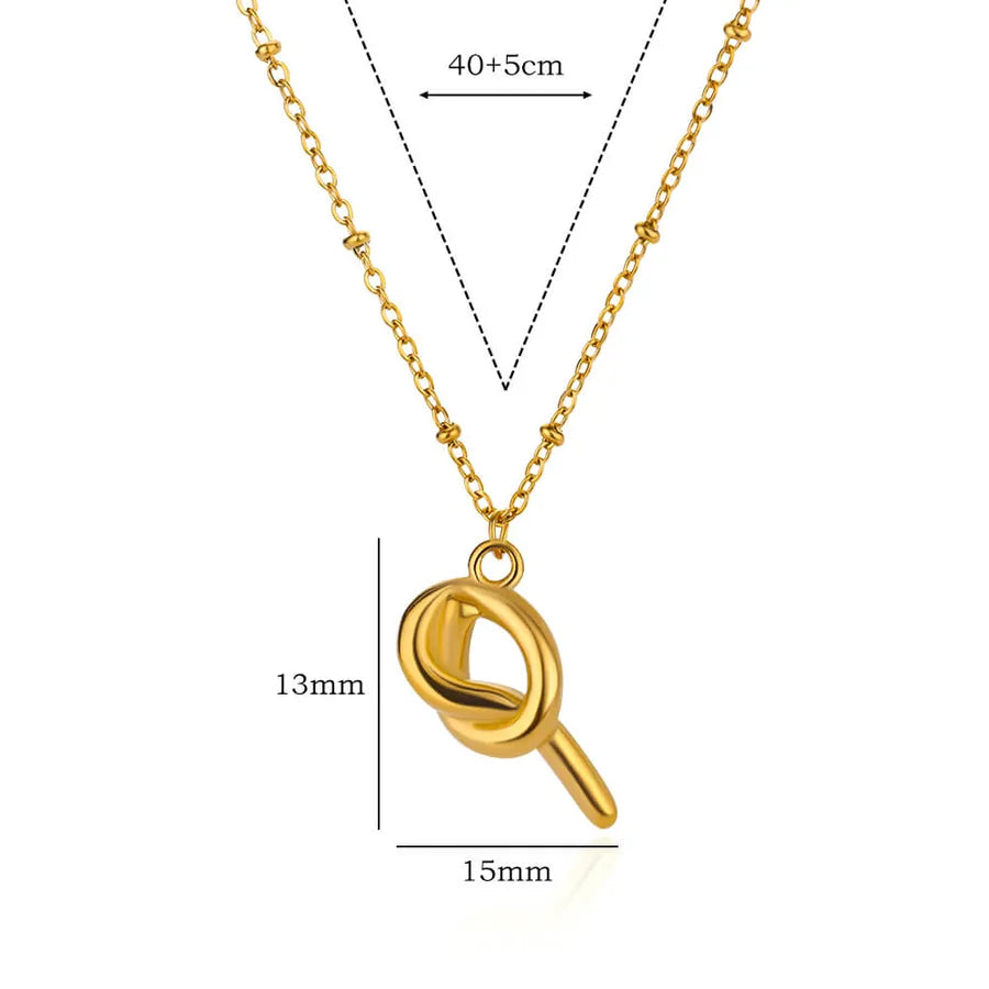 18K Gold Butterfly Letter Pendant Necklace