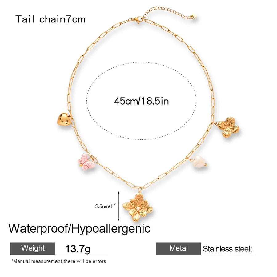 Boho Butterfly Knot Tassel Necklace Necklace-Gold