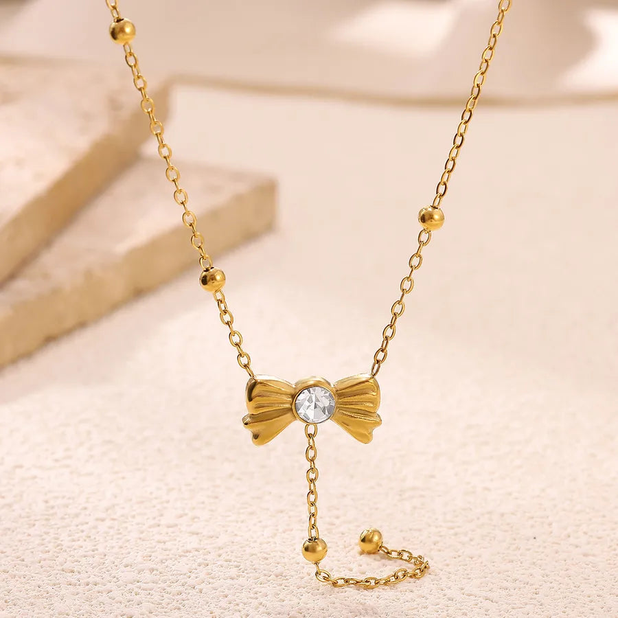 Elegant Butterfly Knot Y Necklace for Women