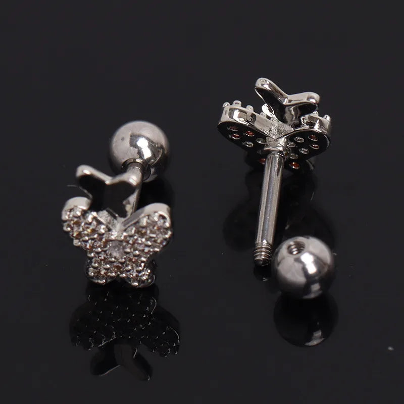 Stainless Steel Butterfly Ear Cuffs
