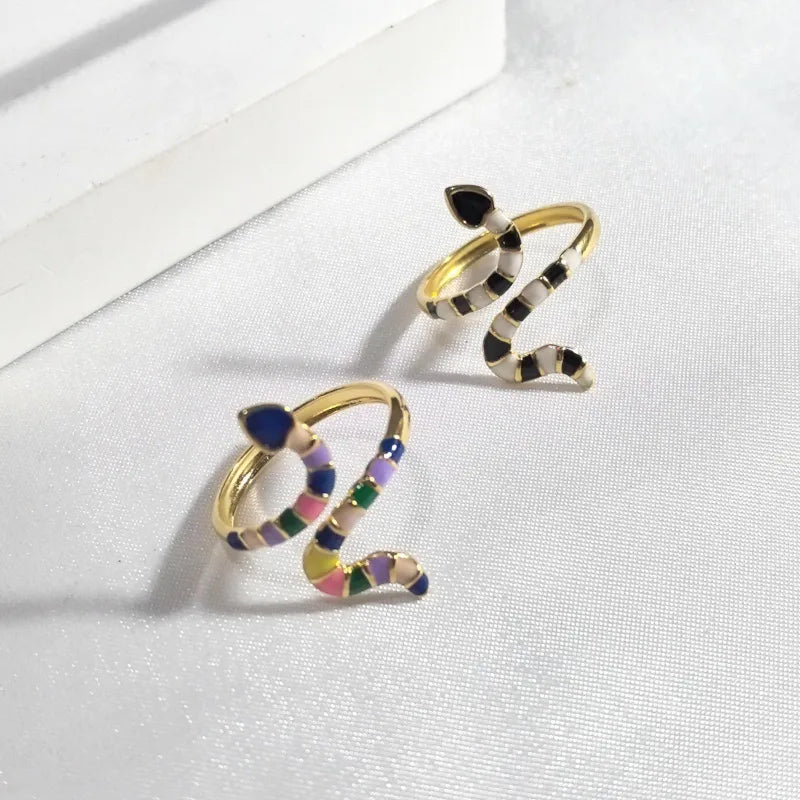 Gold Snake Open Ring in 18K Plated Stainless Steel