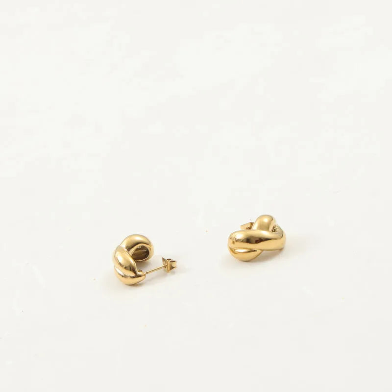 18K Gold Plated Small Cross Earrings