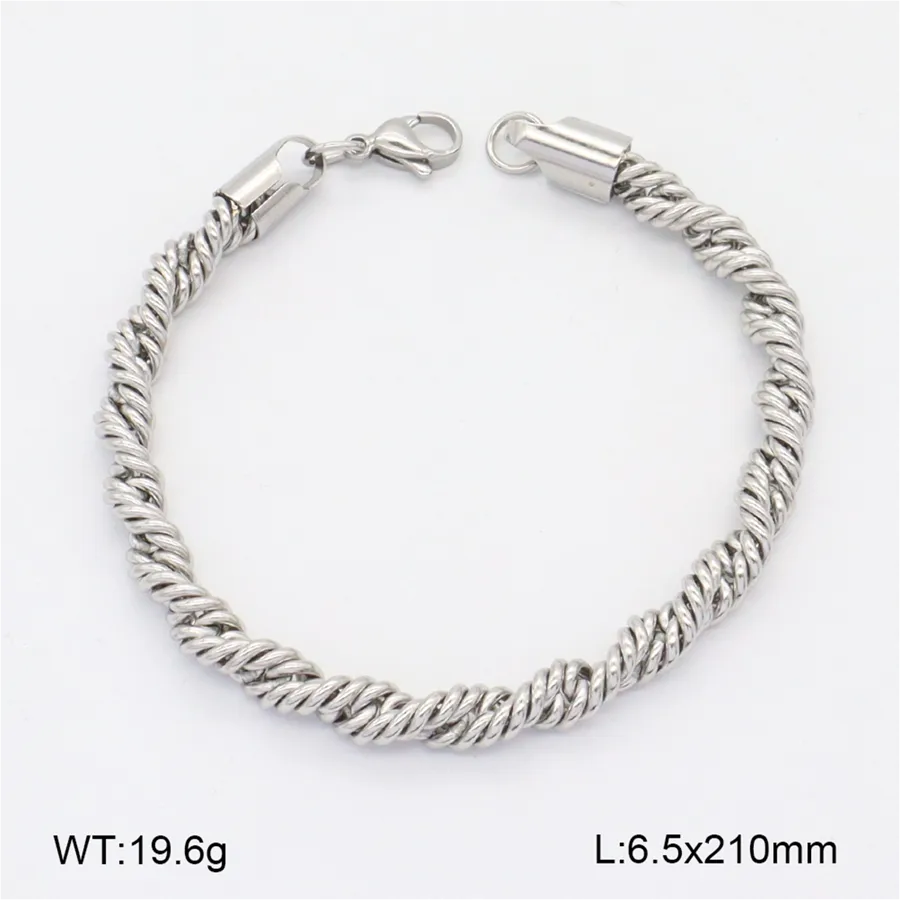 Unisex 18K Gold Plated Twisted Cable Bracelet